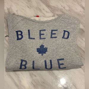 Toronto Maple Leafs “Bleed Blue” off the shoulder sweater